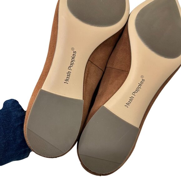 Hush Puppies Womens Brown Suede Slip On Pointed Toe Flats Shoes Size 9.5M NEW - Picture 13 of 16